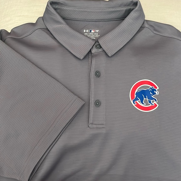 Under armor / MLB , gray Chicago cubs polo XXL - Picture 1 of 4